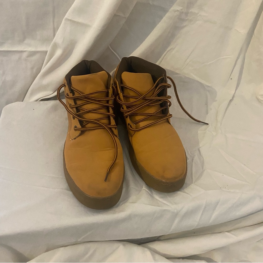 ☾.݁ᛪ༙ Size 7 George Men's Tan Lace-Up Shoes